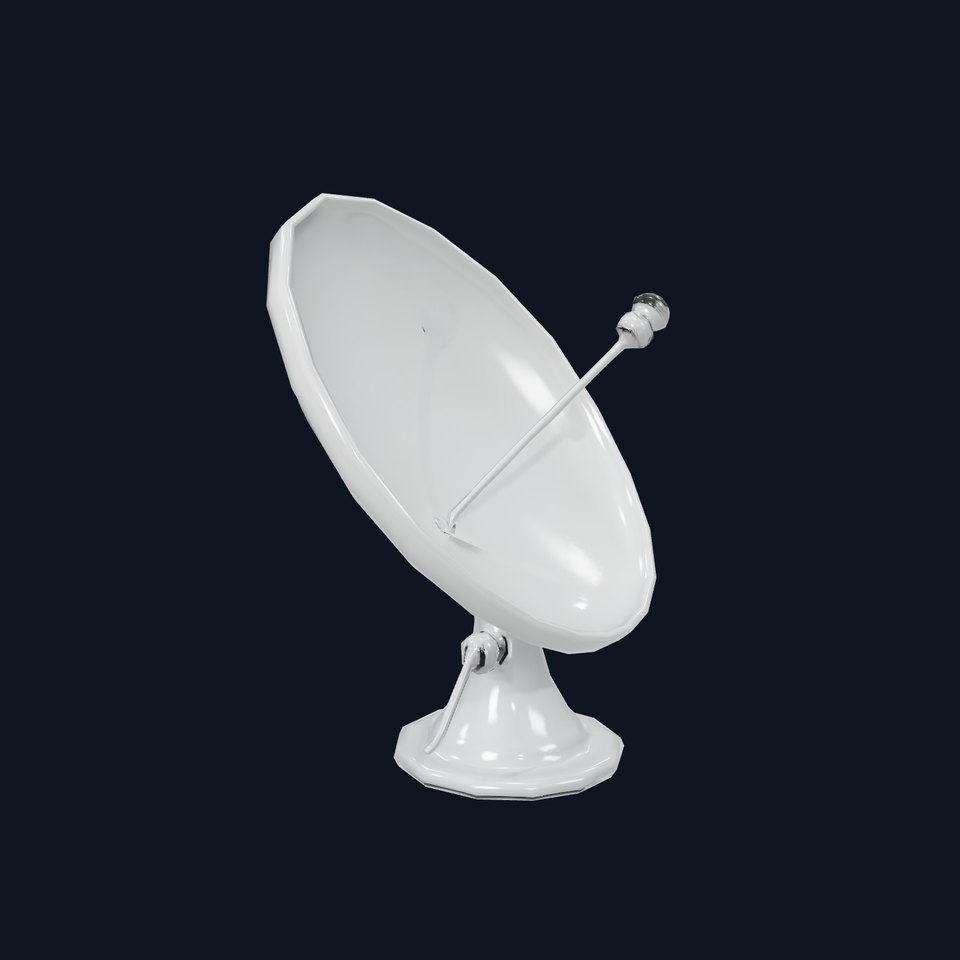 Silver Satellite Dish model pack